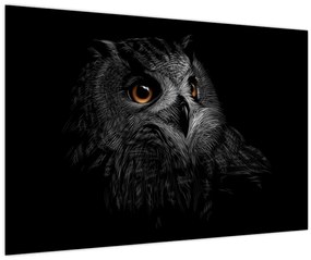Tablou - Bufniță, ilustrație (90x60 cm)