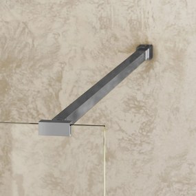 Paravan de dus fix, 100x200 cm,  sticla securizata 8 mm, profil crom, Roth Melina 1000x2000 mm, Crom