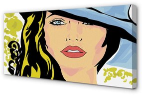Tablouri canvas Femeie pălărie