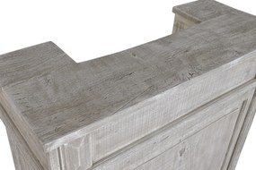 Bar din lemn de mango, natur, cu 2 sertare și 2 rafturi, finisaj natural, 109 x 120 x 50 cm, „Venelles”
