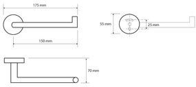 Suport de hârtie igienică Sapho XR703W X-RoundWhite, alb