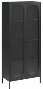 Vitrină neagră din metal 80x186x40 cm Luna – Støraa