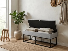 Banca cu spatiu de depozitare TAURO 112x48 cm, gri