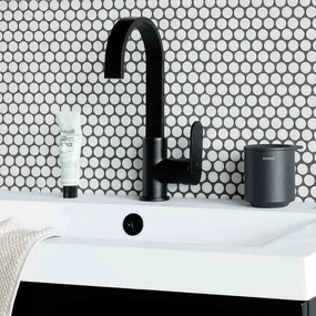 Cutie accesorii pentru baie Brabantia MindSet Mineral 1005686, Baza antiderapanta, Finisaj mineral, Gri