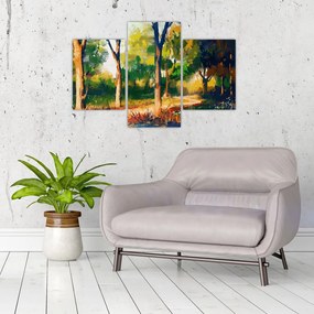 Tablou - Pădure de vară însorită, pictură (90x60 cm)