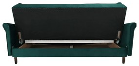 Canapea extensibilă, material textil verde, COLUMBUS