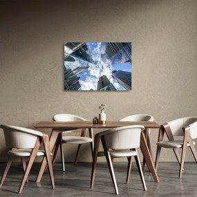 Tablou pe sticlă cu zgârie-norii (70x50 cm)