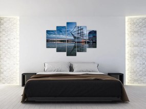 Tablou cu barcă cu pânze (150x105 cm)