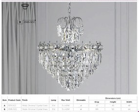 Candelabru cristal design elegant Empire 5L 1375-5CC SRT