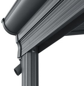 Pergola Borneo 5,5x3m s dvojstennými doskami tmavosivá