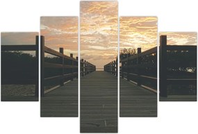 Tablou - Ponton de lemn, lac (150x105 cm)