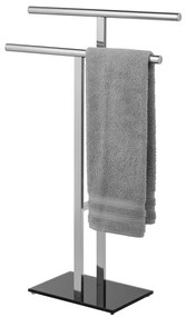 WENKO 25389100 - Suport pentru prosoape LAVA, 50x81,5 cm, inox/argintiu/negru