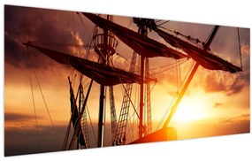 Tablou - Navă de pirați veche (120x50 cm)