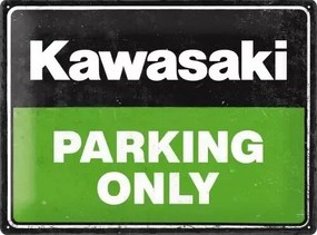 Placă metalică Kawasaki Parking Only