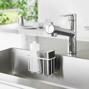 Suport pentru accesorii de spălat alb autoadeziv din metal Film Hook – YAMAZAKI