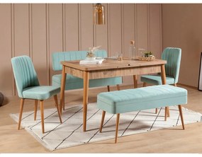 Set mobilier sufragerie Vlasta 2 (pin atlantic + fistic) (pentru 6 persoane). 1073077