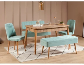 Set mobilier sufragerie Vlasta 2 (pin atlantic + fistic) (pentru 6 persoane). 1073077
