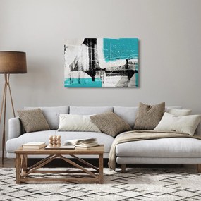 Tablou - Abstract turcoaz (90x60 cm)