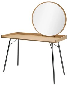 Masă de toaletă cu aspect de lemn de stejar Woodman Rayburn