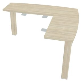 Extensie birou Verno 140 x 113 cm, dreapta, salcâm