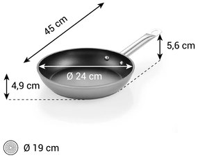 Tescoma Tigaie GrandCHEF+ diametru 24 cm, diam. 24 cm