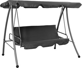 vidaXL Balansoar de exterior cu copertină antracit 192x118x175 cm oțel