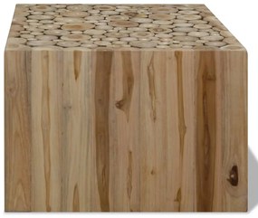 244555 vidaXL Măsuță de cafea, lemn de tec natural, 50 x 50 x 35 cm