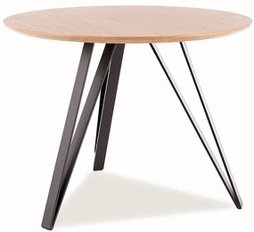 Masa Tetis stejar/negru ø100/h76 cm