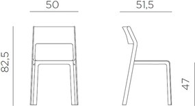 Scaun Exterior Nardi - Trill Bistrot - Mattone