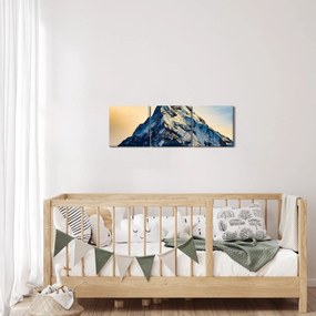 Tablou cu munții înzăpeziți, Nepal (cu ceas) (90x30 cm)