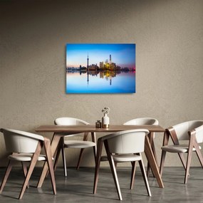 Tablou pe sticlă - Cerului dimineții deasupra Shanghaiului (70x50 cm)