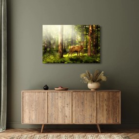 Tablou cu cerbul în pădure (90x60 cm)
