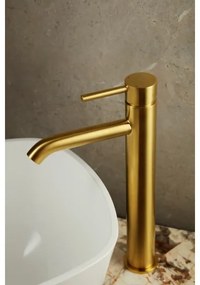 Baterie de lavoar + ventil KFA Armatura 5032-612-31 MOZA 33 cm auriu