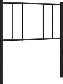 vidaXL Tăblie de pat de schimb metalică, negru, 100 cm