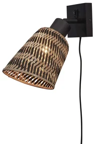 Aplica de perete eco din bambus Java bl/15x17, bl./nat