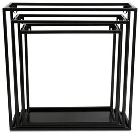 Poliță de perete neagră 35x35 cm