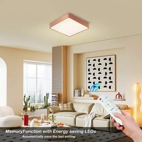 BRILAGI - corp de iluminat LED dimabil de tavan POOL SQUARE LED/48W/230V 50x50 cm bronz + telecomandă