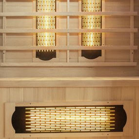 Infračervená sauna/ tepelná kabína Trondheim s plnospektrálnymi žiaričmi a drevom Hemlock