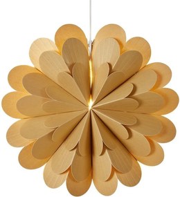 Decorațiune luminoasă aurie suspendată ø 45 cm cu model de Crăciun Maravilla – Markslöjd