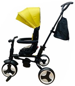 Tricicleta pliabila cu pozitie de somn si scaun rotativ, 1-4 ani, Lemon - TMR-40-lemon