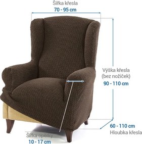 Nueva Textura Huse care se întind foarte bine NIAGARA tutunului fotoliu clasic (l. 70 - 95 cm)