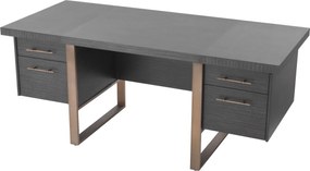 Birou design elegant LUX Canova, gri inchis 114207 HZ