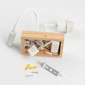 Lampă LED de perete Brilagi NUBILA WOOD 1xE27/25W/230V + LED/3W stejar/negru