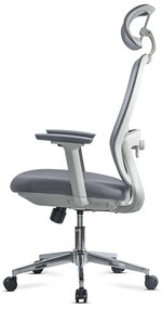 Scaun birou ergonomic gri din mesh respirabil și brațe 3D reglabile OFF 403