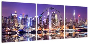 Tablou - Manhattan (cu ceas) (90x30 cm)