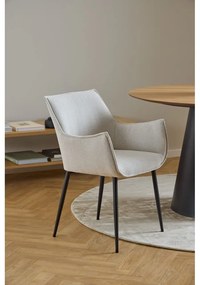 Scaun de sufragerie crem tapițat Bonita – Actona