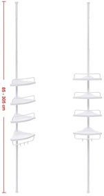 Raft telescopic pentru baie BLAKO, alb