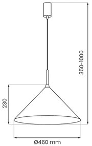 Candelabru suspendat pe cablu CAPITAL 1x GX53/15W/230V Ø 46 cm roz-auriu