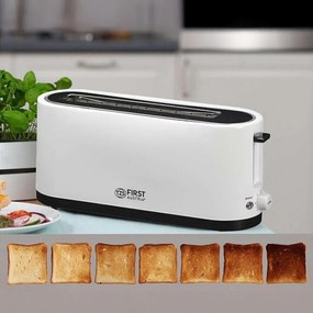 Prajitor de paine First Austria FA-5368-4, 900 W, Functie de decongelare, 38 cm, Alb