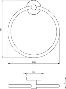 🛁 Suport pentru prosoape JASMIN, montaj pe perete, finisaj nero mat – Cod ADJ_N611